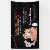 Trunk Or Treat | モダンハロウィンパーティーバナー 横断幕 (縦)