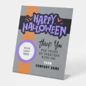 Trunk or treat Gray Halloween Business Thank You 台座サイン (正面)
