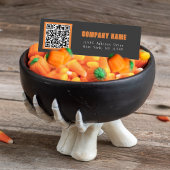 Trunk or treat Gray Halloween Thank You スキニー名刺