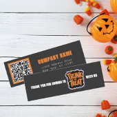 Trunk or treat Gray Halloween Thank You スキニー名刺