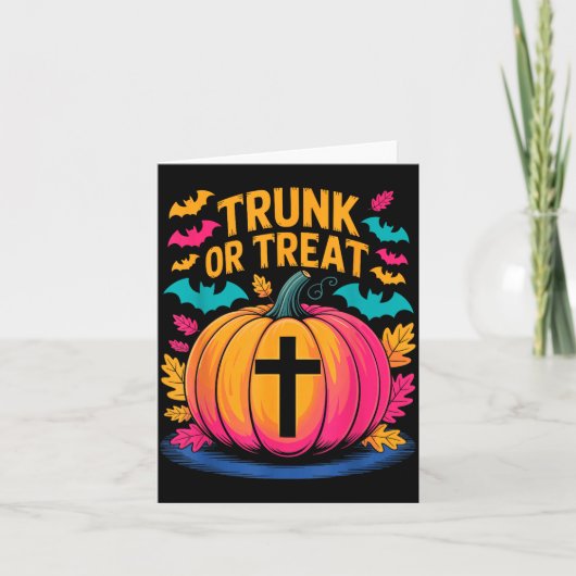 Trunk Or Treat Halloween Costume Christian Pumpkin カード (正面)