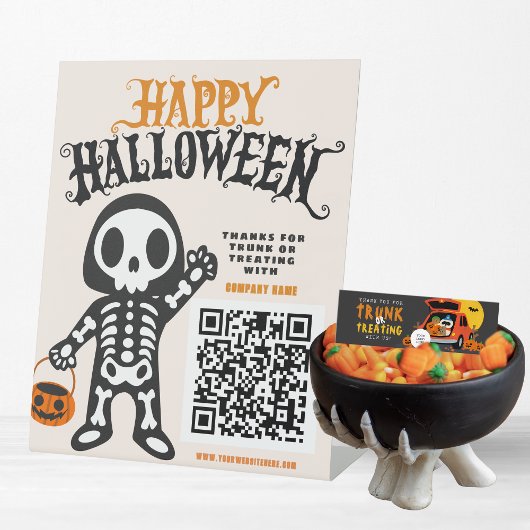 Trunk or Treat Skeleton Business Thank You 台座サイン