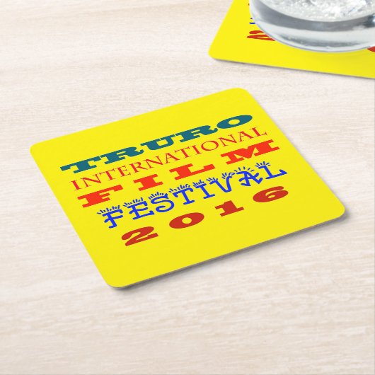 TRUROの国際的な映画祭の2016年のコースター スクエアペーパーコースター (アングル)