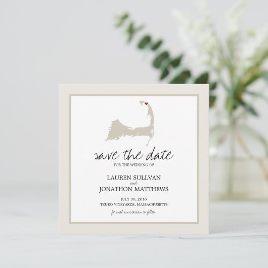 Truro Cape Cod Wedding Save the Date セーブザデート (スタンド正面)