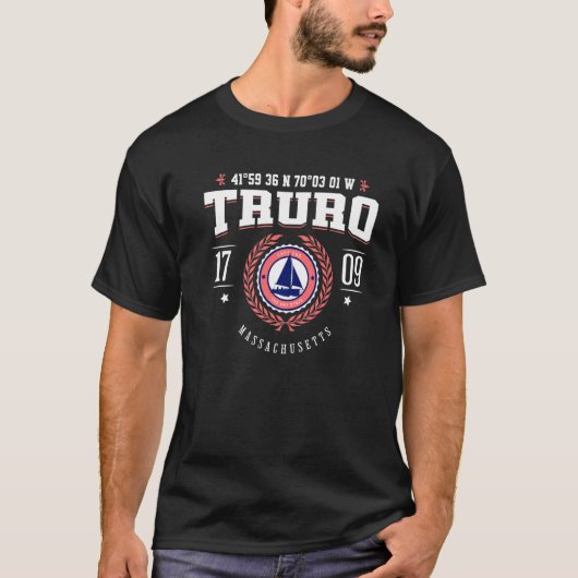 Truro Massachusetts Cape Cod MA Nautical Beach Sou Tシャツ (正面)