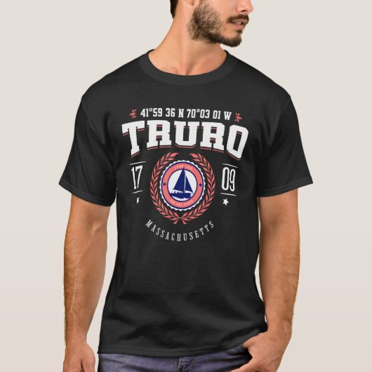 Truro Massachusetts Cape Cod MA Nautical Beach Sou Tシャツ (正面)