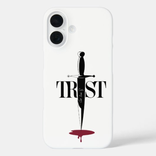 Trust Cuts深い：ミニマリストDagger Art Case-Mate iPhoneケース (裏面)