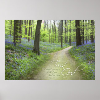 TRUST GOD - Christian Religious Poster Wall Art ポスター