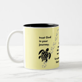 Trust God In Your Journey Mug ツートーンマグカップ