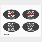 TRUST GOD NOT VACCINES Sticker 楕円形シール (シート)