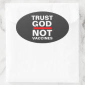 TRUST GOD NOT VACCINES Sticker 楕円形シール (バッグ)