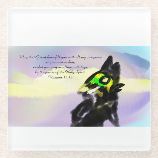 trust him ガラスコースター (正面)