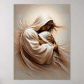 Trust in Him, Christian Art, Jesus Christ and Girl ポスター (正面)