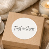 Trust in Jesus – Minimal Christian Sticker  ラウンドシール