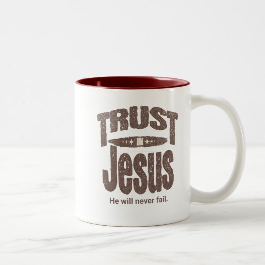 Trust in Jesus mug ツートーンマグカップ (右)
