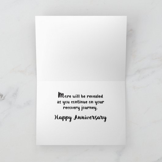 Trust in Process 12 Step Recovery Anniversary カード (内部)