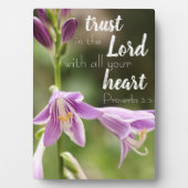 "Trust In the Lord"フラワーフォトテーブルトッププラーク フォトプラーク (正面)