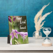 "Trust In the Lord"フラワーフォトテーブルトッププラーク フォトプラーク (側面)