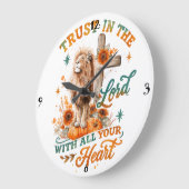 Trust In The Lord...  ラージ壁時計 (傾斜)