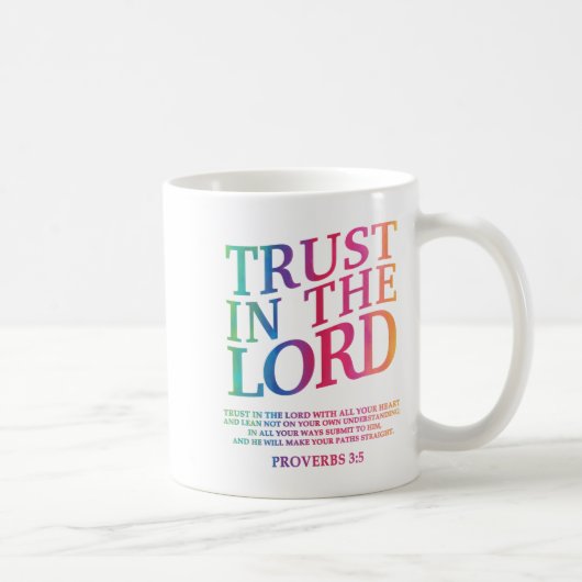 Trust In The Lord Christian Jesus God Sister Broth コーヒーマグカップ (右)