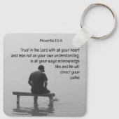 Trust In the Lord Comforting Uplifting Bible Verse キーホルダー (裏面)