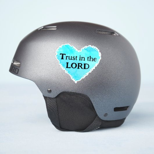 Trust In The Lord Fish Leaves Purple Teal Grey シール (ヘルメット側面)