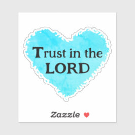 Trust In The Lord Fish Leaves Purple Teal Grey シール