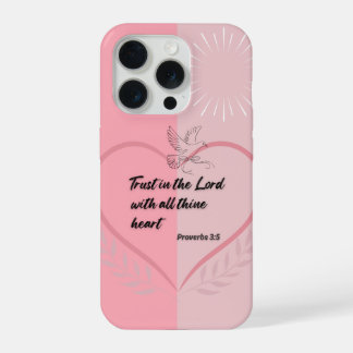 Trust in the Lord Phone Case – Proverbs 3:5 Christ iPhone 15 Proケース