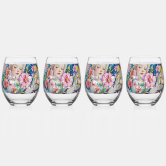 Trust in the Lord. (Proverbs 3:5) ステムなしワイングラス