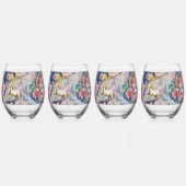 Trust in the Lord. (Proverbs 3:5) ステムなしワイングラス (左)