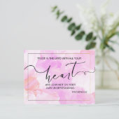 Trust in the Lord Proverbs 3 5 Heart ポストカード (スタンド正面)