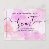 Trust in the Lord Proverbs 3 5 Heart ポストカード (正面)