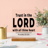 Trust in the Lord Proverbs 3 5 kjv Acrylic Sign アクリルサイン (ウェディング)
