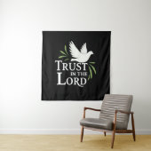 Trust in the Lord White Dove Christian Flat Cards タペストリー (インサイチュ)