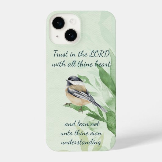 Trust in the LORD with all thine heart; and lean   iPhoneケース (裏面)