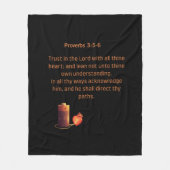 Trust in the Lord with all your Heart フリースブランケット (正面)