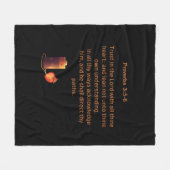 Trust in the Lord with all your Heart フリースブランケット (正面(横))