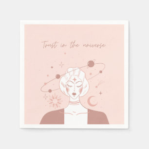 Trust in the Universeスピリチュアル陽性 スタンダードカクテルナプキン