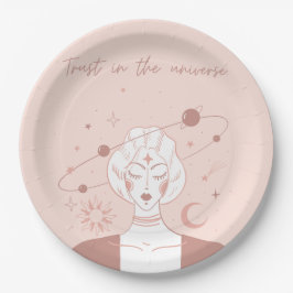 Trust in the Universeスピリチュアル陽性 ペーパープレート