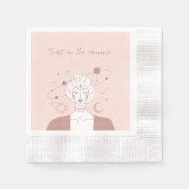 Trust in the Universeスピリチュアル陽性 縁ありカクテルナプキン