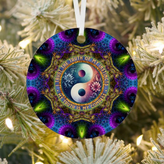 Trust Instincts Growth Compass Direction Inspire メタルオーナメント (インサイチュ)