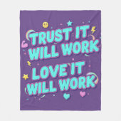 Trust It Will Work, Love It Will Work フリースブランケット (正面)