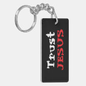 Trust Jesus Custom Name Acrylic Keychain キーホルダー (正面左)
