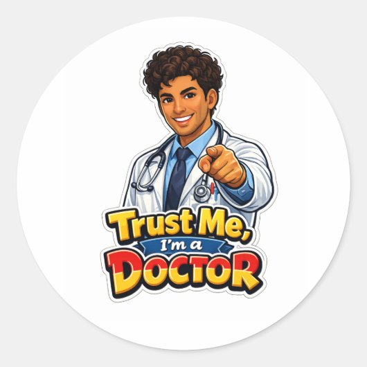 Trust Me I’m a Doctor Sticker ラウンドシール (正面)