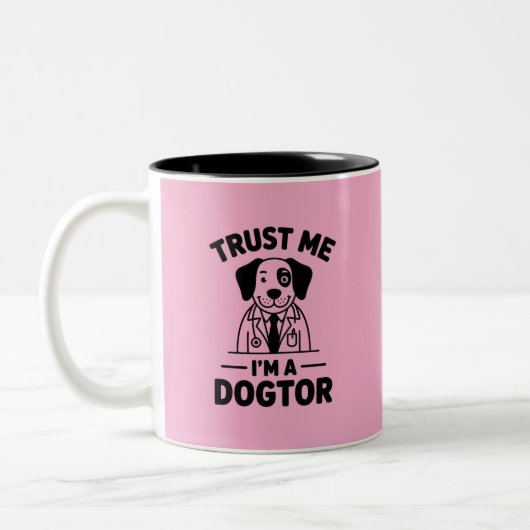 Trust Me I’m a Dogtor ツートーンマグカップ (左)