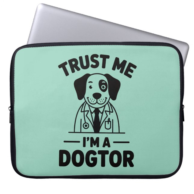 Trust Me I’m a Dogtor ラップトップスリーブ (正面)