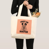Trust Me I’m a Dogtor ラージトートバッグ (正面(商品))