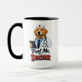 Trust Me I’m a Dogtor Funny Dog Doctor マグカップ