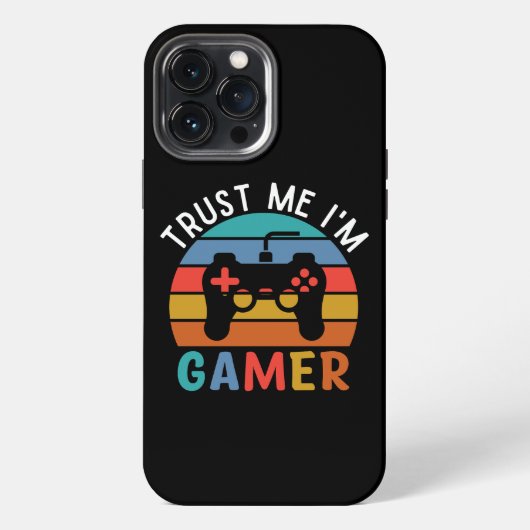 Trust Me Iam A Gamer, おもしろい Gamer引用文 iPhoneケース (裏面)
