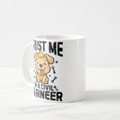 Trust me, I'm a civil engineer コーヒーマグカップ (正面左)